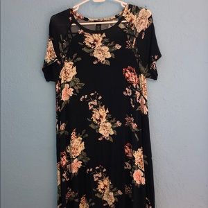 Navy shift dress